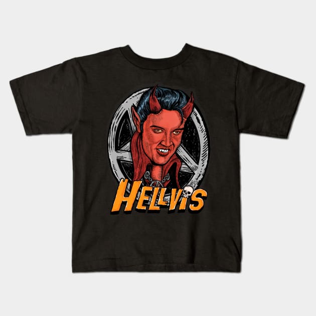 HELLVIS:  Hail to the King Kids T-Shirt by ZugArt01